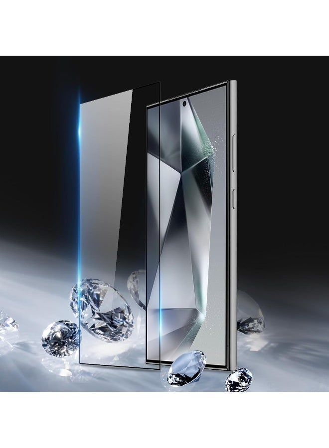 دوسالا زجاج حماية لشاشة سامسونغ غالاكسي S25 ألترا، زجاج مقسى مع لاصق كامل، حماية حافة إلى حافة، تركيب سهل لجهاز سام غالاكسي S25 ألترا - Image 2