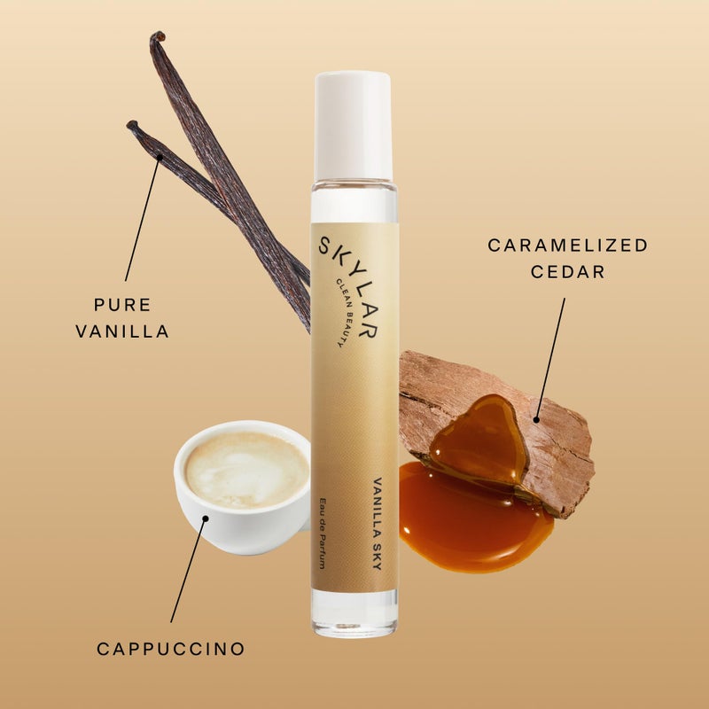Skylar Vanilla Sky Eau de Parfum -Hypoallergenic & Clean Perfume for Women & Men, Vegan & Safe for Sensitive Skin- Notes of Cappuccino, Vanilla & Caramelized Cedar - 50mL /1.7 Fl oz - Image 2