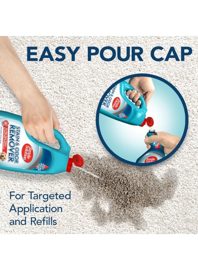 Simple Solution Stain u0026 Odor Eliminator for Pets, Carpet Deodorizer, Enzyme Pet Odor Eliminator for Home, Stain Remover for Cat u0026 Dog Pee, Urine Destroyer, Carpet Cleaner Spray, Gallon - Image 4