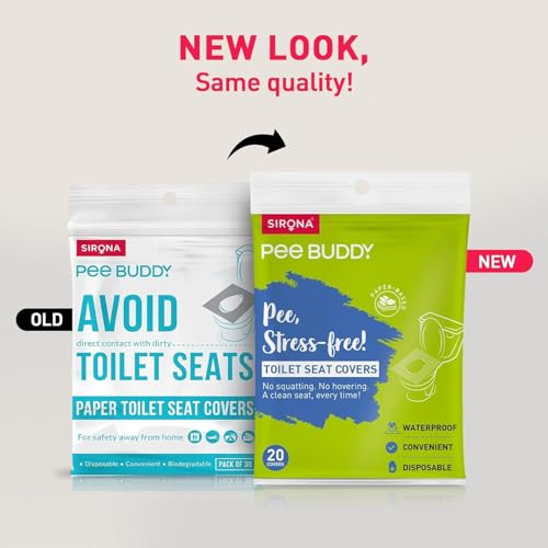 PEE BUDDY PeeBuddy Disposable Toilet Seat Covers - 40 Sheets (20 Sheets - 2 Pack) | No Direct Contact with Unhygienic Seats | Easy To Dispose | Nature Friendly | Must Have for Women and Men - Image 2