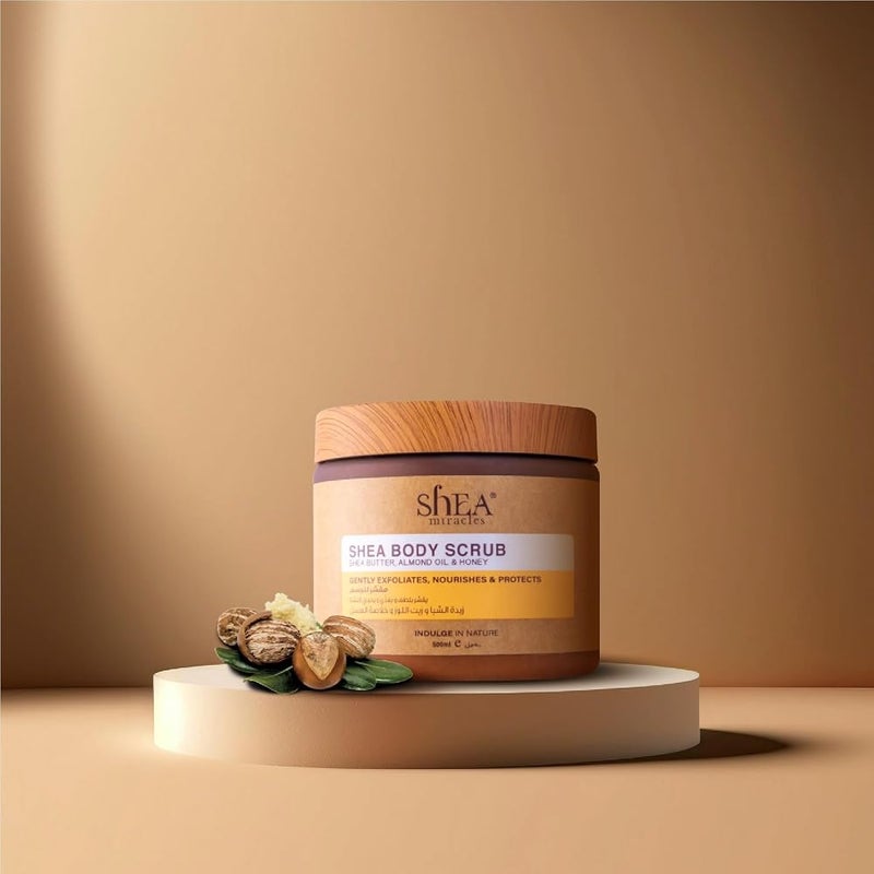 SHEA MIRACLES Body Scrub Almond Oil and Honey, 500 ml - Image 4