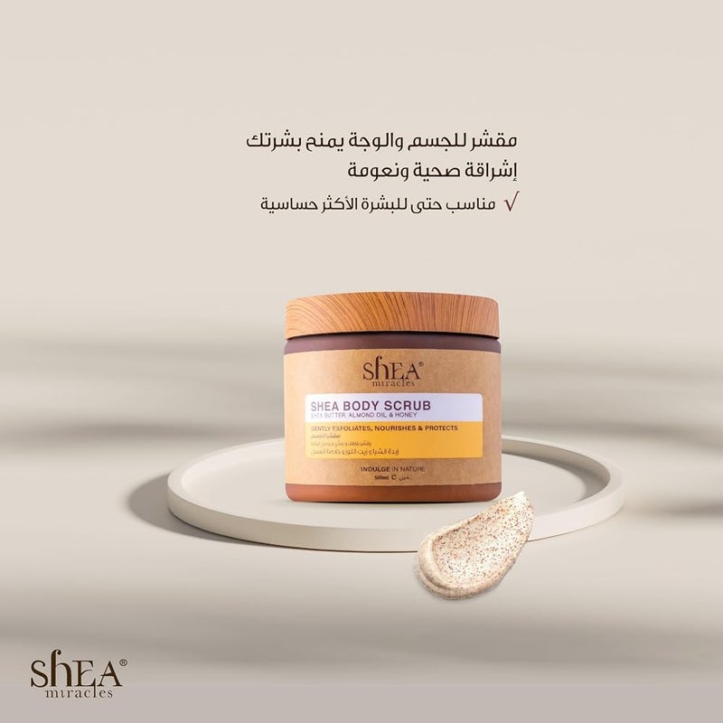 SHEA MIRACLES Body Scrub Almond Oil and Honey, 500 ml - Image 5