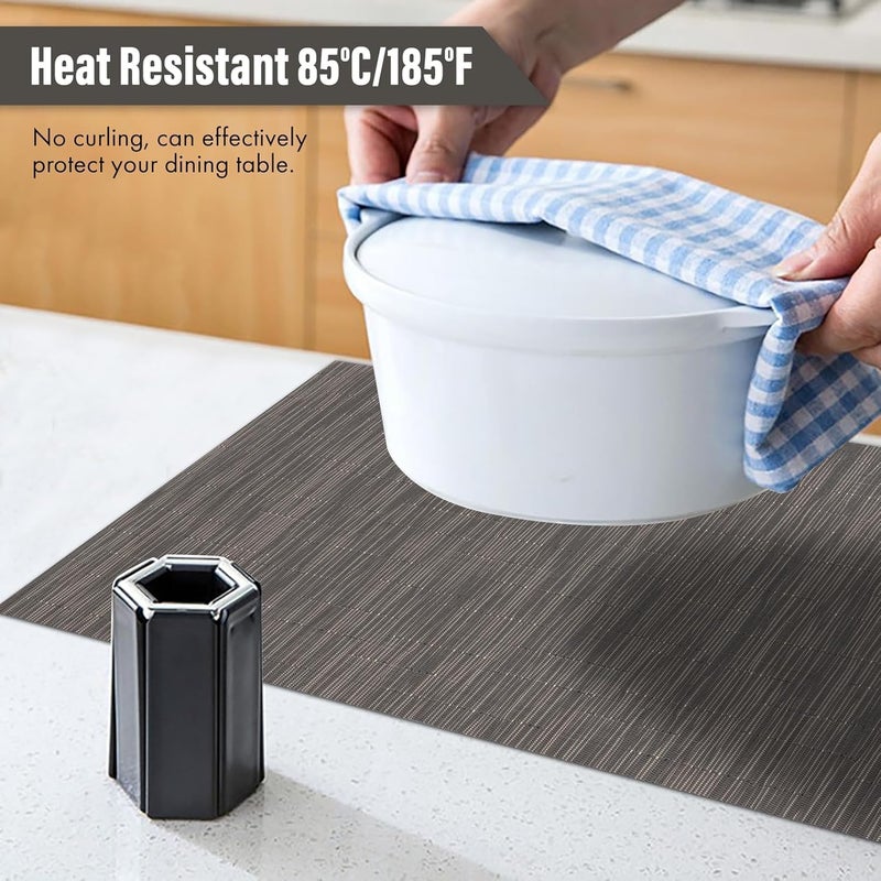 BS مفرش طاولة مستطيل محبوك قابل للعكس من B&S - رمادي فاتح - Image 4