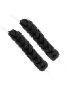 PPHAO BASIC PPHAO - 2 Pack Charcoal Back Scrubber for Shower - Long Loofah Sponge for Women - Bath Sponge - Loofah Back Scrubber for Shower Exfoliating for Men and Women- 21.5 INCH - Black Loofah  - Image 1