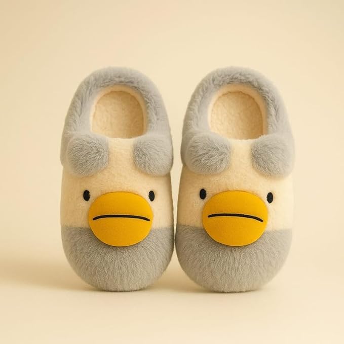 Krystle CAPICHINO Kids Owl Slippers - Soft Plush Slippers for Boys and Girls (Blue) (3-4 Years) - Image 3