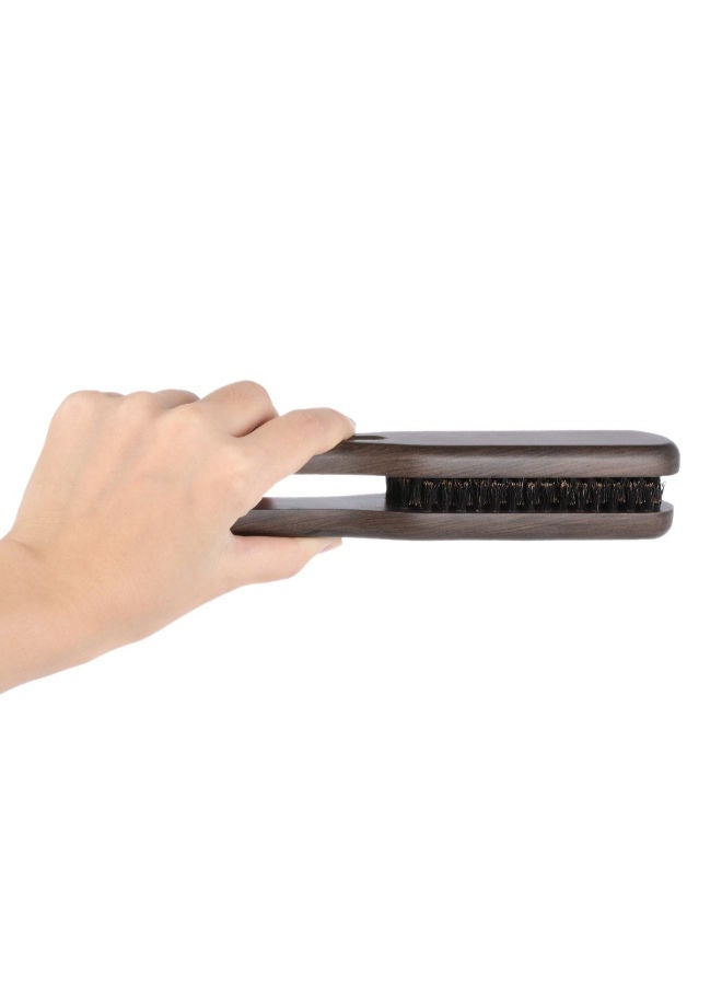 Generic V-Shape Double Sided Hair Straightening Brush Black - Image 3