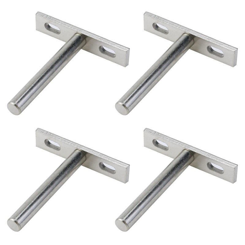 Antrader Floating Shelf Brackets 3 inch Blind Shelf Supports Small Invisible Hanging Hardware Mounts for DIY Project Set of 4