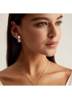 Yami Pearl Earrings Drop Dangle, 925 Sterling Silver Hypoallergenic Earrings White Gold Plated, Freshwater Cultured Genuine Pearl 8Mm, Birthday Anniversary Jewelry Gifts For Women  - Image 4