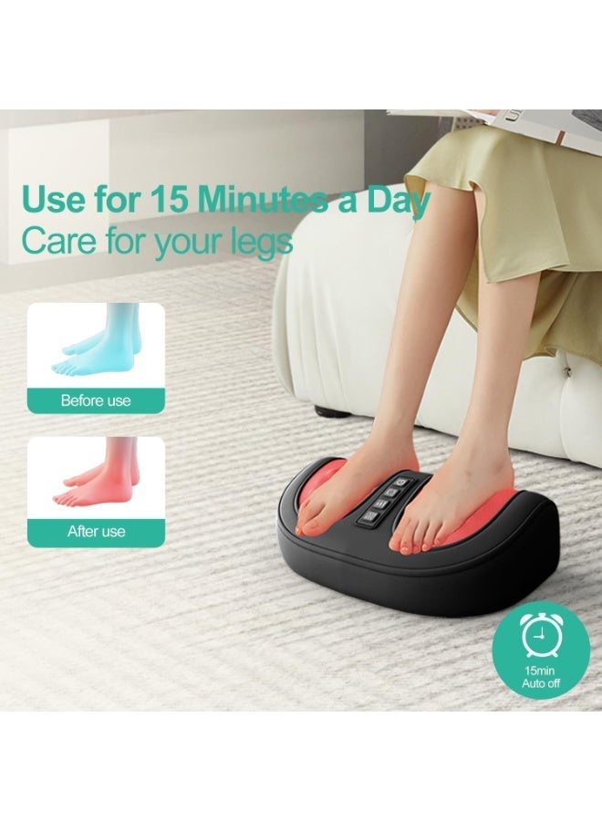 YOUWE7 Foot Massager with Heat, Electric Kneading Plantar Fasciitis Treatment Machine, Circulation and Pain Relief for Foot and Calf Massage, Gifts for Dad, Mom and Lover - Image 3