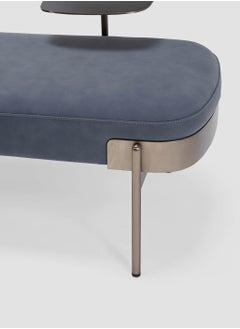 AL HUZAIFA FURNITURE Battista Bench, Full Grain Leather With Attached Small Table  - Image 3