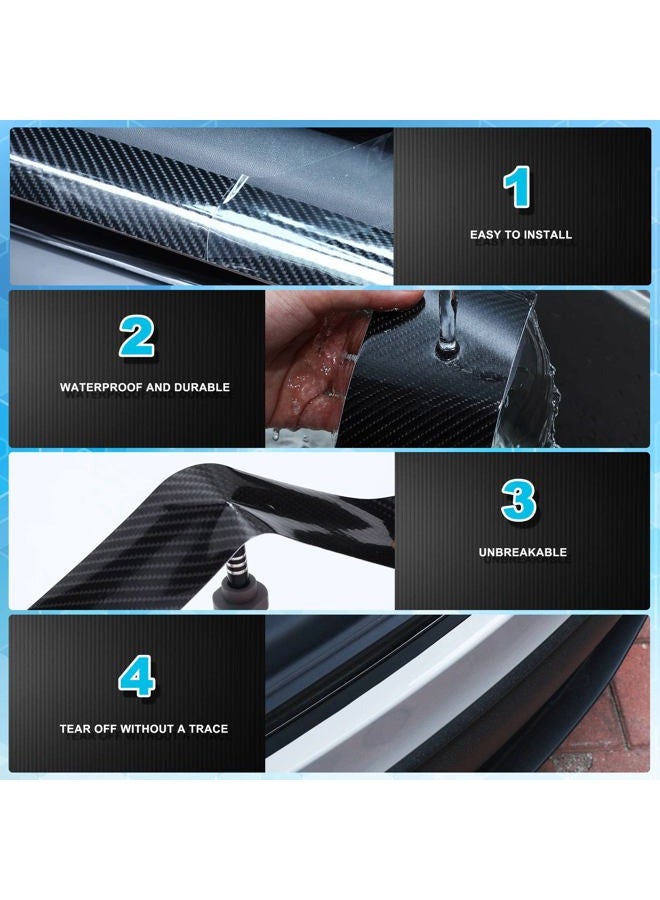Tallew 3 Rolls 67 Ft Car Edge Door Guards Door Sill Protector 5D Carbon Fiber Vinyl Wrap Automotive Vehicle Door Sill Protector Anti Collision Film Fits (Black, 2 in x 17 Ft, 1.2 in x 17 Ft, 2.7 in x 33 Ft) - Image 3