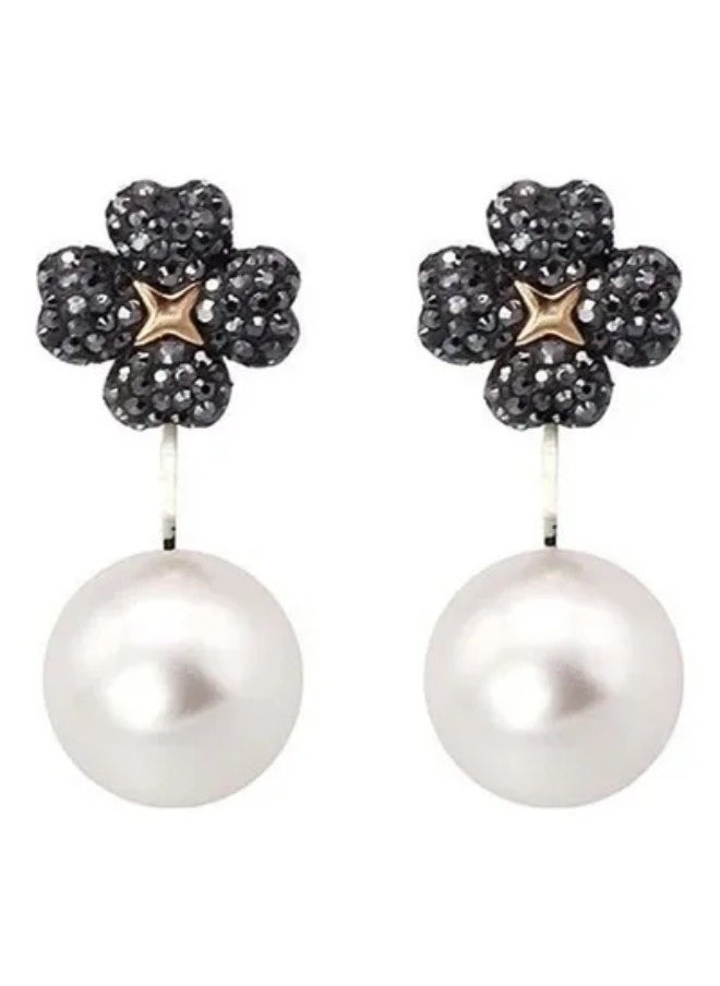 Generic - Generic Swarovski Charm Flower Shape  Dangle Earrings - Image 1
