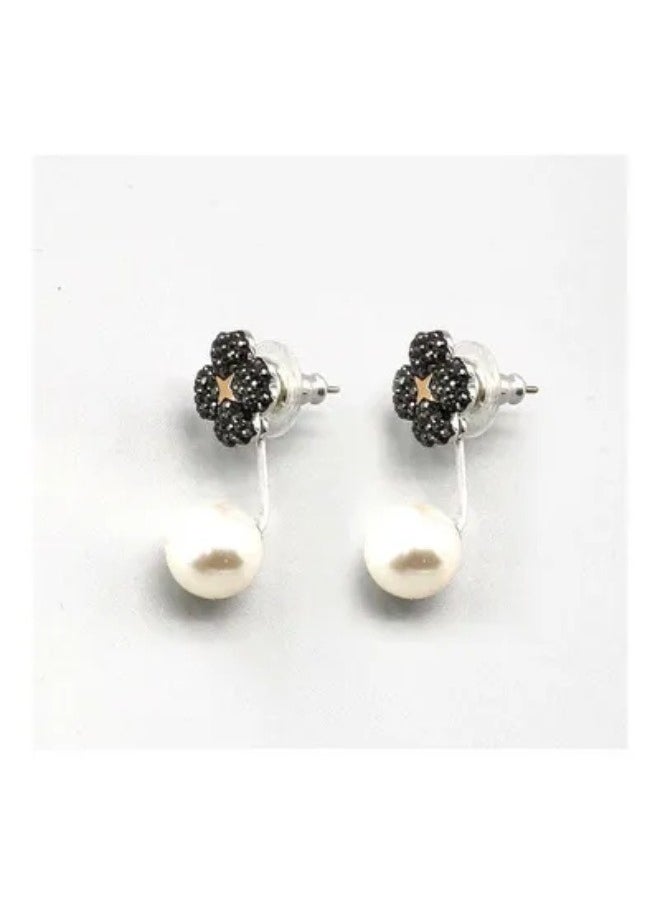Generic - Generic Swarovski Charm Flower Shape  Dangle Earrings - Image 1
