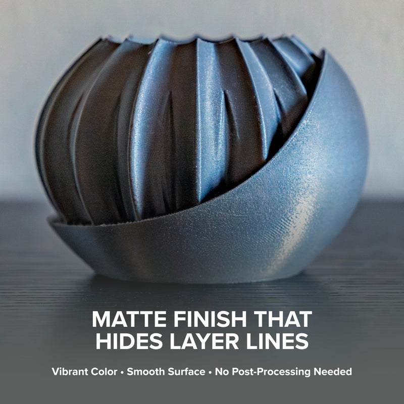 Polymaker Panchroma Matte PLA Filament, Ash Grey 1.75mm 1kg 3D Printing Filament, Formerly Polyterra Matte, Fit Most FDM 3D Printers, 1kg Spool (2.2lbs) - Image 2