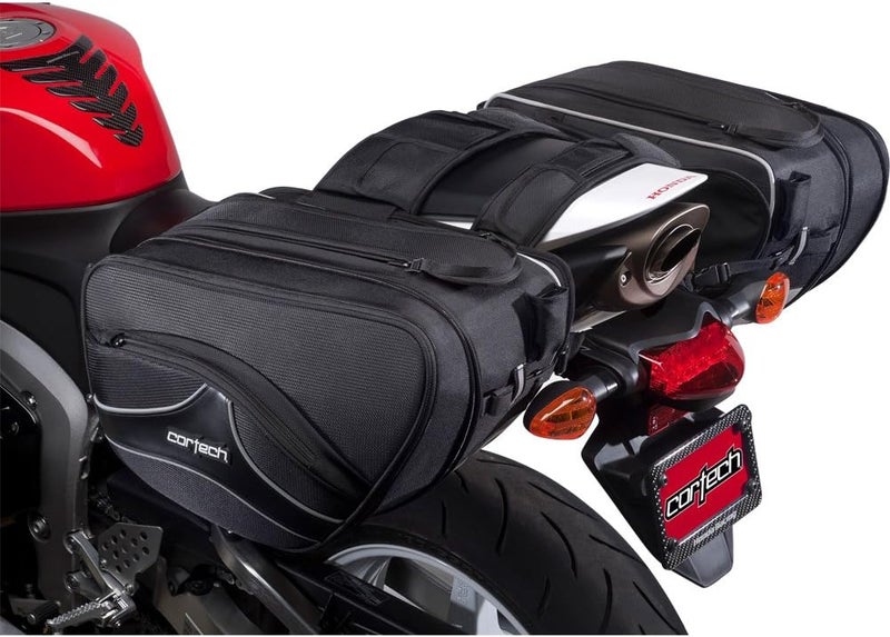 Cortech Super 2.0 36-Liter Motorcycle Saddlebag - Black - Image 2