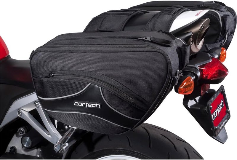 Cortech Super 2.0 36-Liter Motorcycle Saddlebag - Black - Image 1