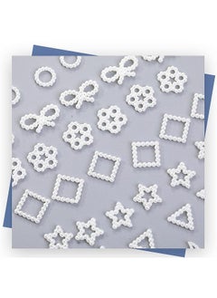 CESUSME 100Pcs Pearls Nail Charms Multishaped Acrylic Heart Star Circle Bowknot Cute Assorted White Pearls 3D Nail Art Charms For Nail Art Diy Crafting  - Image 4