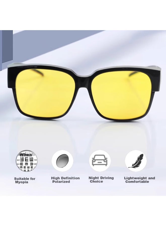 Boshide Sunglasses Set, Polarized Driving Sunglasses With Night Vision, Black Frame - Image 2