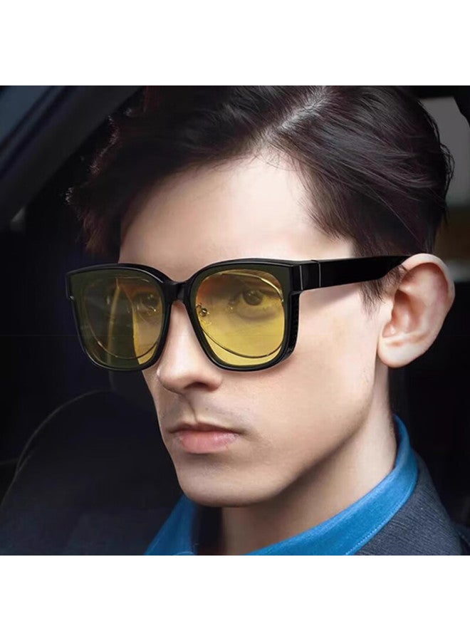 Boshide Sunglasses Set, Polarized Driving Sunglasses With Night Vision, Black Frame - Image 4