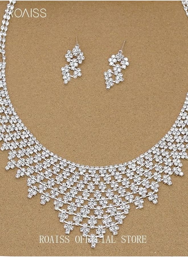 3Pcs Rhinestone Jewelry Set Shinning Necklace Zircon Earrings Pendant Dress Accessory Chic Gift for Women Ladies Mother Wife Bridesmaids Wedding Party Sliver - pzsku/Z1FFB3C60766717AB185EZ/45/_/1724041393/b1b934f5-2fed-40ef-83ac-379bb28a1f67