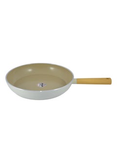 Homemaker Swiss Crystal High Quality Ceramic Coating Non-Stick Frypan - 32cm - Natural Wood Handle - Beige  - Image 2