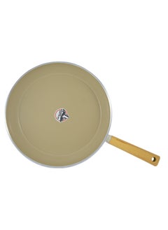 Homemaker Swiss Crystal High Quality Ceramic Coating Non-Stick Frypan - 32cm - Natural Wood Handle - Beige  - Image 5