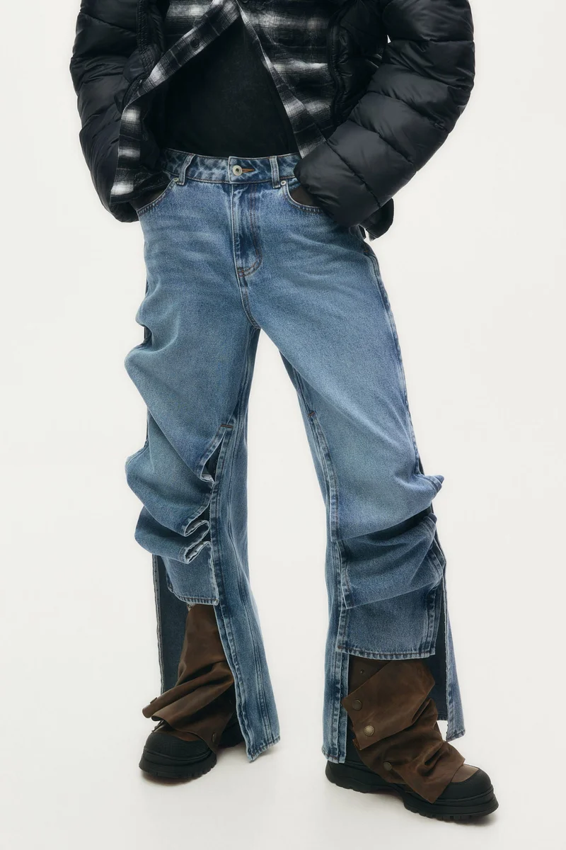H&M  Gaiter-detail leather boots for Men | Best Price UAE
