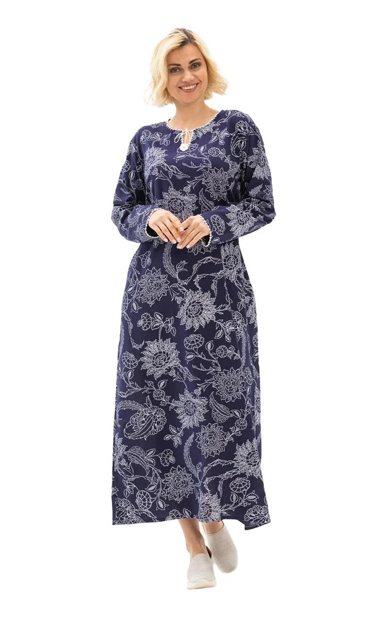 Eliş Şile Bezi Floral Print Maxi Dress