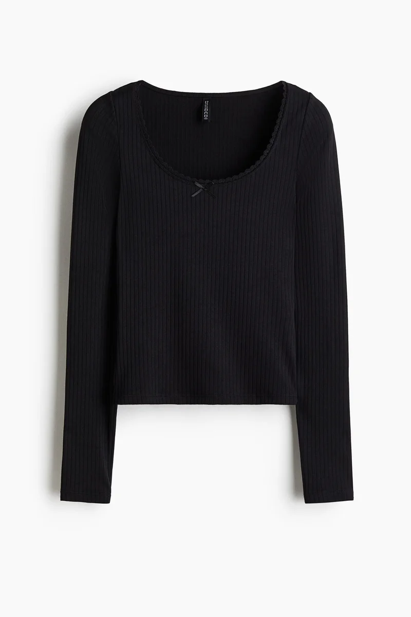 H&M Ribbed jersey top