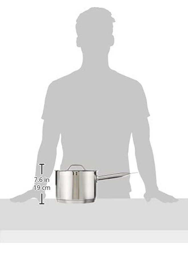 Winco Heavy-Duty Stainless Steel Sauce Pan with Cover, 4.5 Quart - Image 3