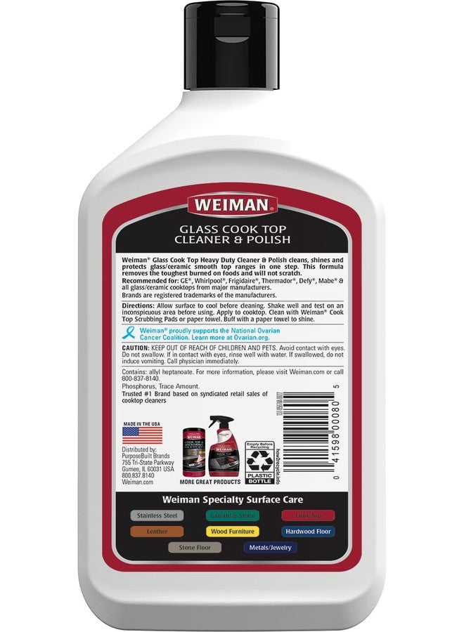 Weiman Ceramic and Glass Cooktop Cleaner and Polish - 20 Ounce - Shines and Protects Glass and Ceramic Smooth Top Ranges with its Gentle Formula - Image 2