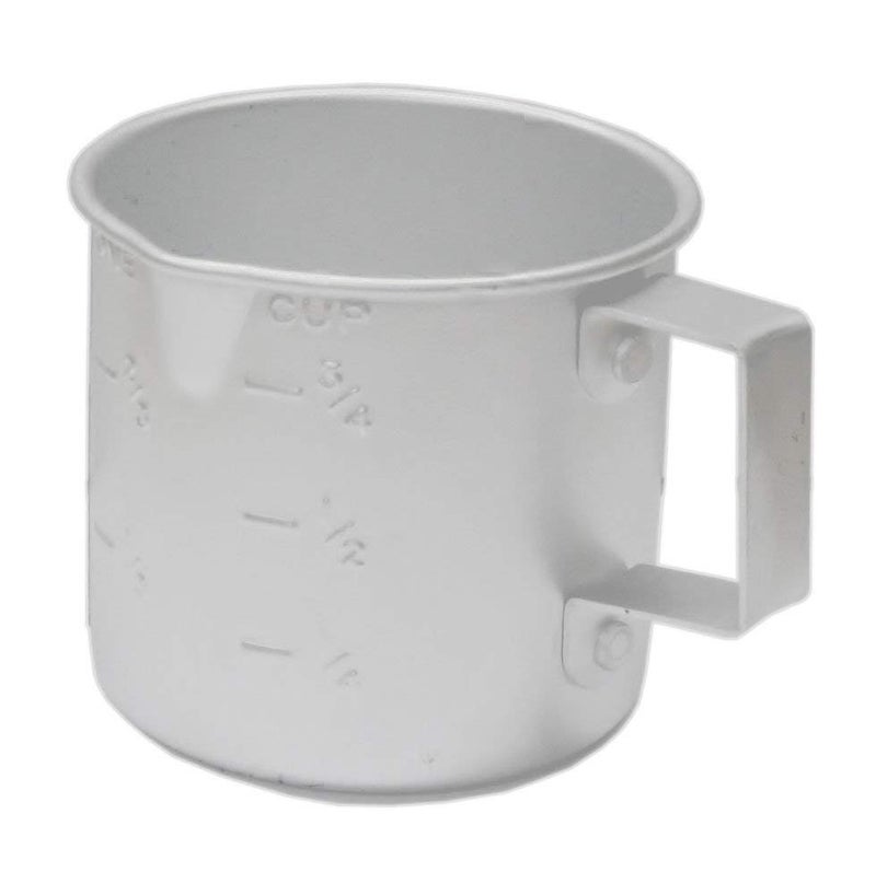 Better Houseware Measuring Cup, 8 oz Metal Measuring Cup with Handle and Pour Lip for liquid with Easy-Read Markings for Cooking and Baking, Kitchen Essential Aluminium