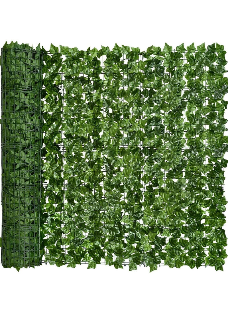 JoyousSto - 1 x 3m Artificial Privacy Garden Fence Wall Plant Hedge Screen Roll Artificial Ivy Leaf Vine Decoration for Backyard Outdoor Garden Home Balcony Decoration UV and Sun Protection Leaf Screen - Image 1