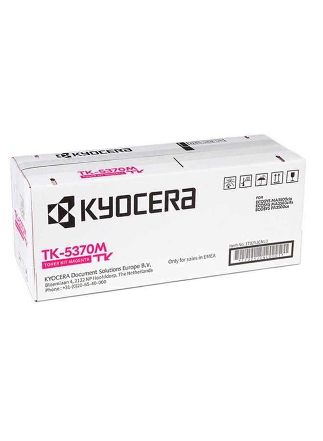 KYOCERA Kyocera TK-5370C Magenta Toner Printer Compatible with PA3500cx, MA3500cix and MA3500cifx. Original Toner Cartridge for up to 5000 Pages - Image 1
