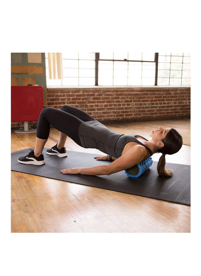 MahMir Mahmir® EVA Foam Roller for Yoga, Deep Tissue Massage, Stretching, Physical Therapy, Relieve Stress, Improve Mobility with Foam Roller for Legs and Muscles - Deep Tissue Massage Tool (Light Blue)  - Image 3