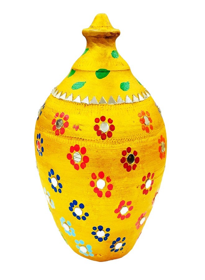 ShopMeFast Handcraft Terracotta Money Bank, Coin Holder, Piggy Bank, Mitti Ki Gullak, Coin Box, Money Box - Gift Items for Kids and Adults (Golden) (Medium Big Golden (Height : 10 Inches.)) - Image 3