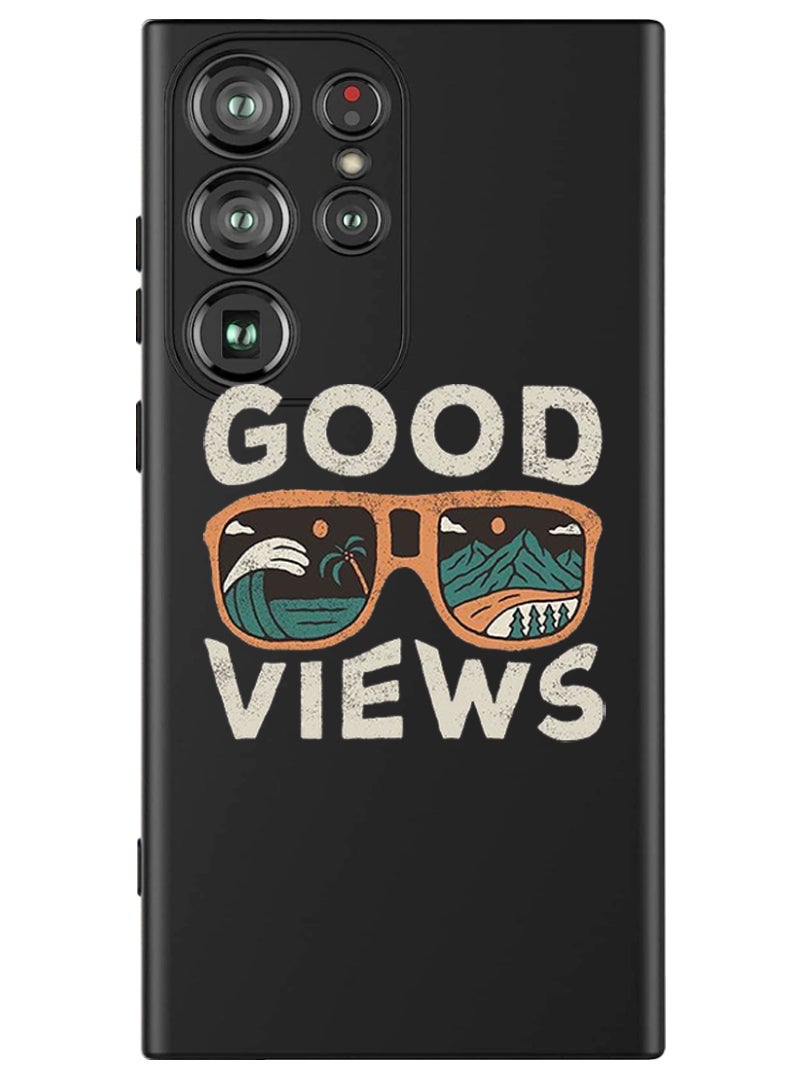 Theodor Protective Slim Fit Case Liquid Silicone Cover with Full Body Protection Anti-Scratch Shockproof Case For Samsung Galaxy S24 Ultra (Black) - Good views - Image 1