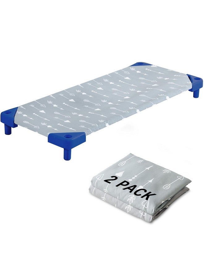 Biloban Cot Sheets for Daycare Standard Size 2 Pack, Children’s Naptime Cot Sheet,Breathable Microfiber Nap Sheet for Boys and Girls, 23" x 51" - Image 1