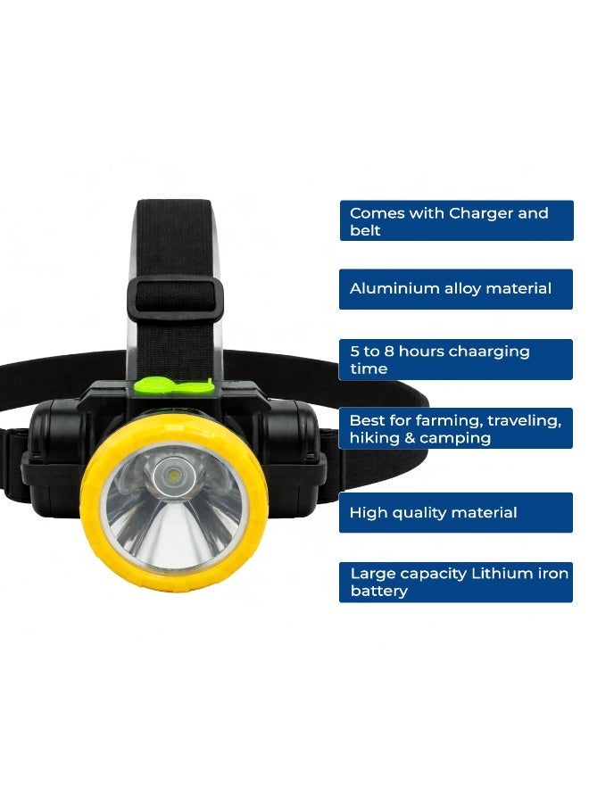 ZEROSPACE 50W LED Headlamp, Rechargeable Headlight with Focused Beam, Aluminum Alloy Body, USB Charging, Long Runtime Lithium Battery, Head Torch for Camping, Hiking, Cycling, Fishing & Work - ZJ2022 - Image 5