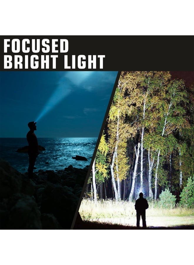 ZEROSPACE 50W LED Headlamp, Rechargeable Headlight with Focused Beam, Aluminum Alloy Body, USB Charging, Long Runtime Lithium Battery, Head Torch for Camping, Hiking, Cycling, Fishing & Work - ZJ2022 - Image 4