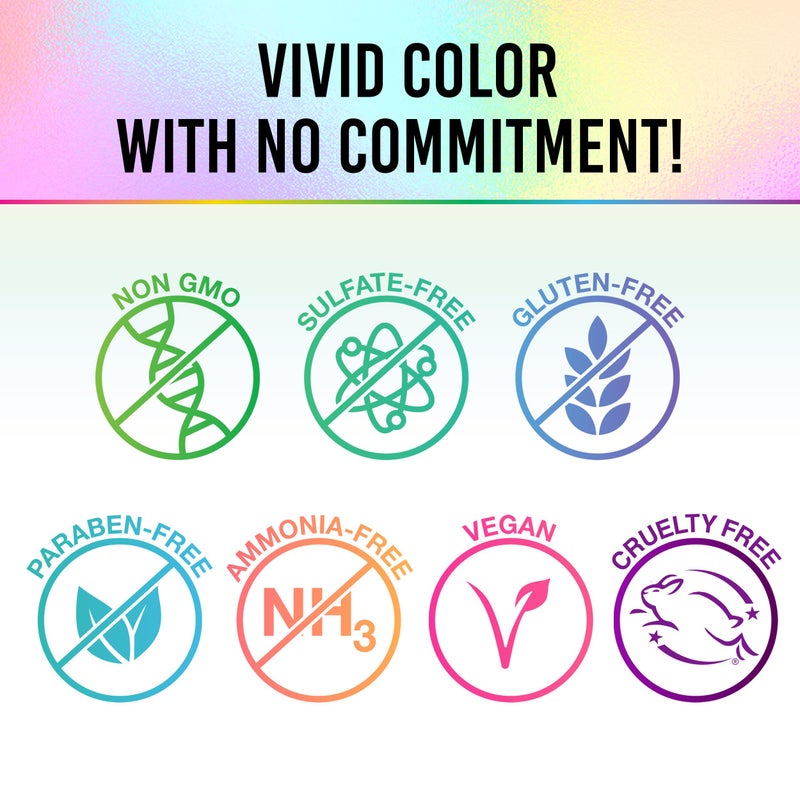 Jerome Russell Punky Natural Color Highlights, True Black, Temporary Hair Color, Fast-Drying, Non-Sticky, Travel Size Hair Dye for Instant Vivid Hair Color, 3.5 oz - Image 4