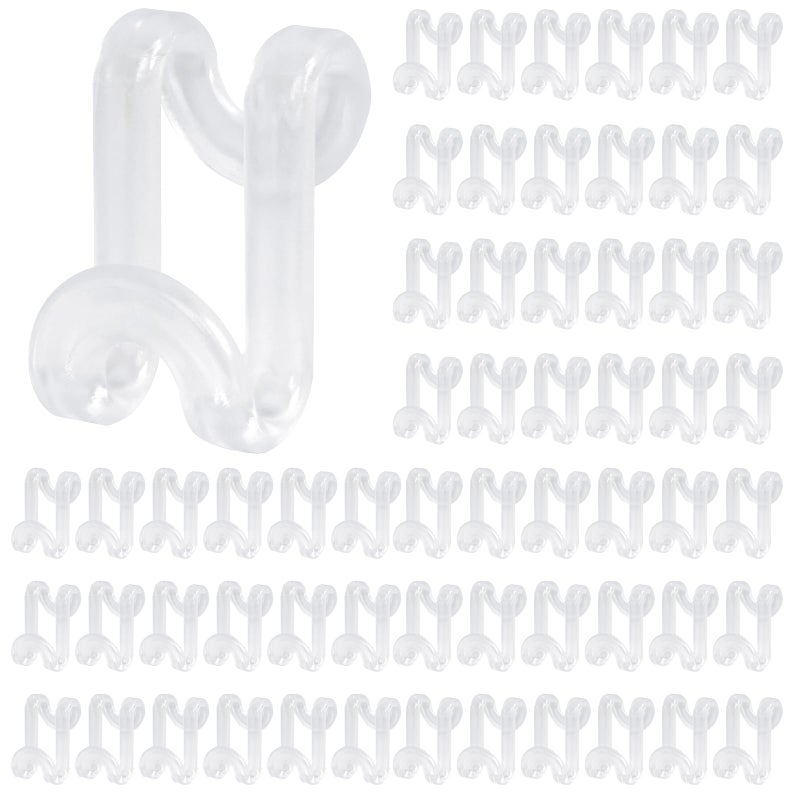 HAKDAY Hanger Hooks Space Saving, 60PCS Clothes Hanger Connector Hooks Closet Space Savers for Hanging Clothes, Clear - Image 1