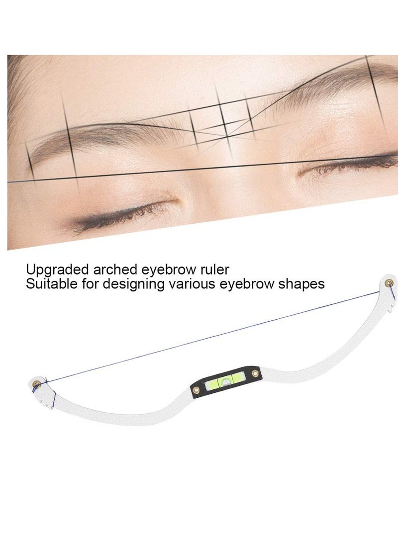 Generic - Professional Eyebrow Tattoo Ruler - Reusable Microblading Line Marker for Symmetrical Eyebrow Positioning, Horizontal Ruler Tool for Precise Application (Silver) - Image 1