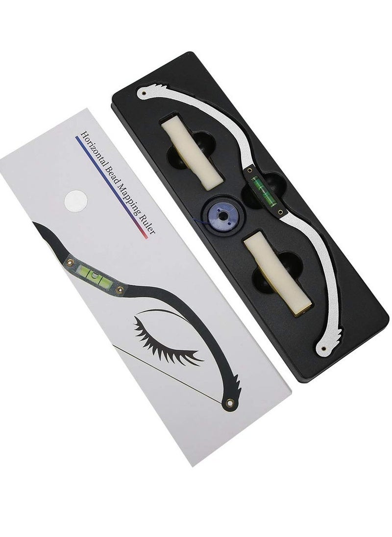 Generic - Professional Eyebrow Tattoo Ruler - Reusable Microblading Line Marker for Symmetrical Eyebrow Positioning, Horizontal Ruler Tool for Precise Application (Silver) - Image 1