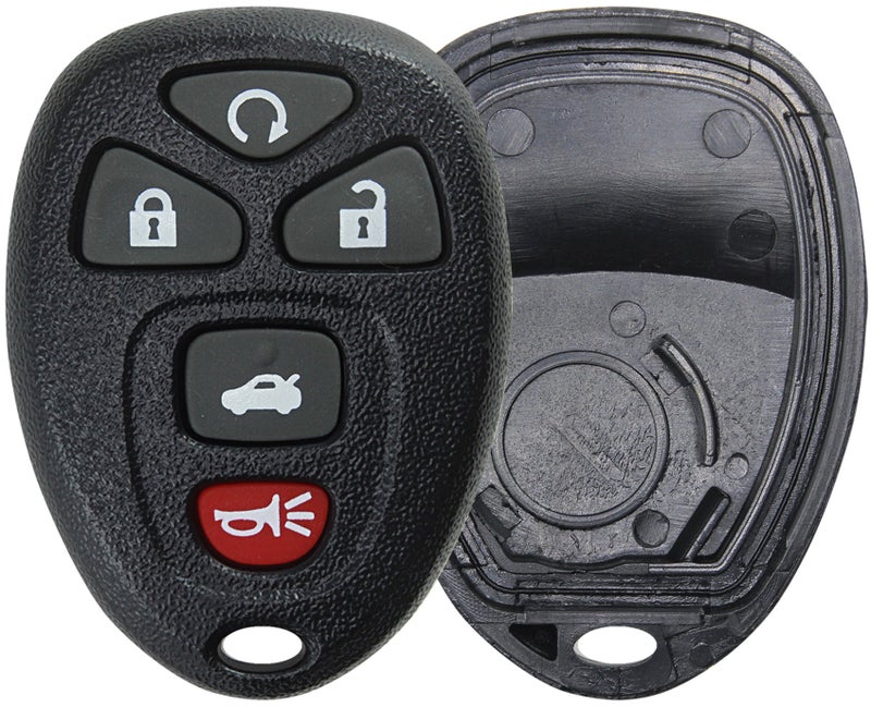 KeylessOption Keyless Entry Remote Key Fob Shell Case Button Pad Cover for Chevy Impala Monte Carlo Buick Lucerne Cadillac DTS OUC60270, OUC60221 - Image 1