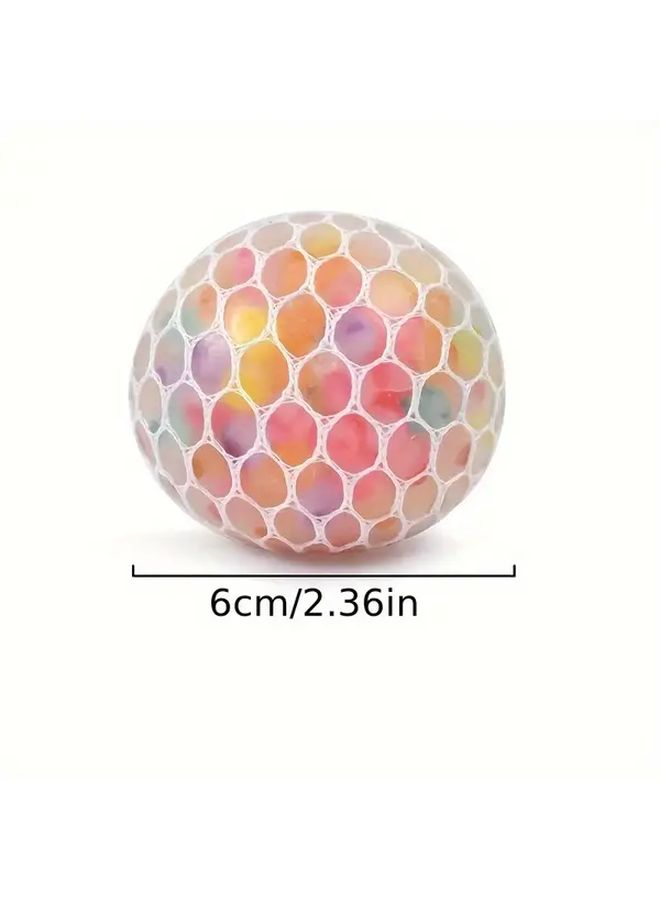 Rainbow Bead Stress Balls 3pcs Random Color Soft Squeeze Toy for Kids Adults Office Relaxation - Image 2