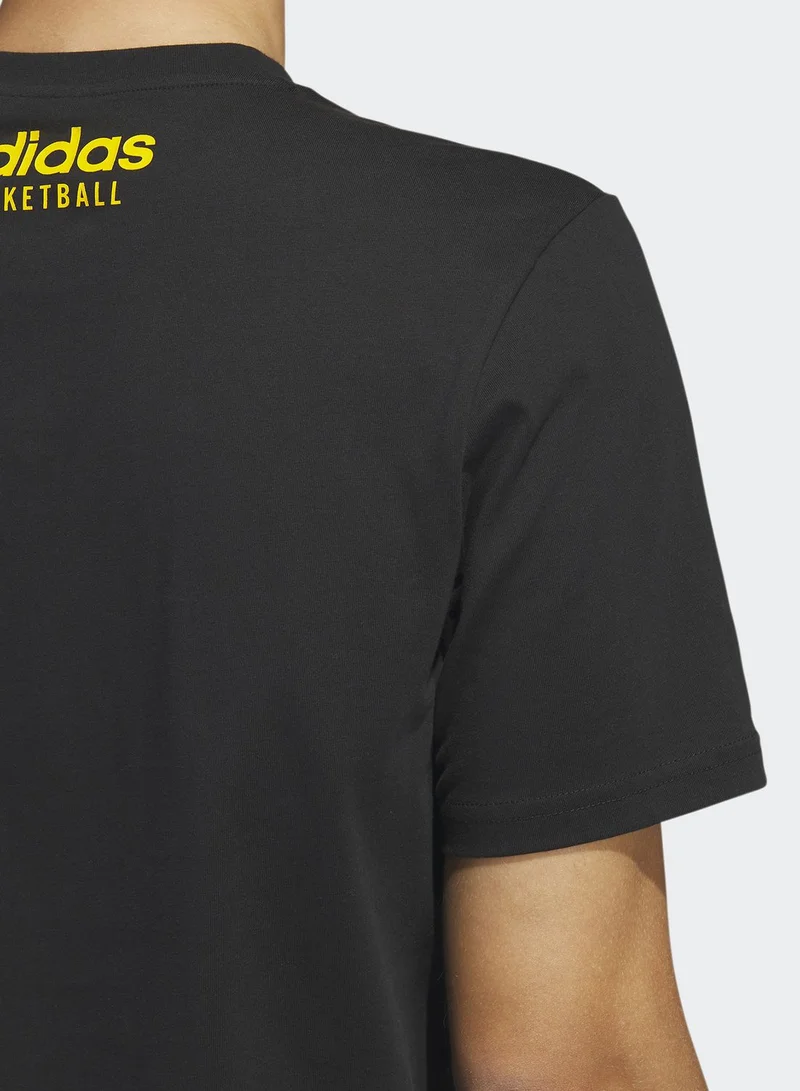 adidas تيشيرت باس روك جرافيك