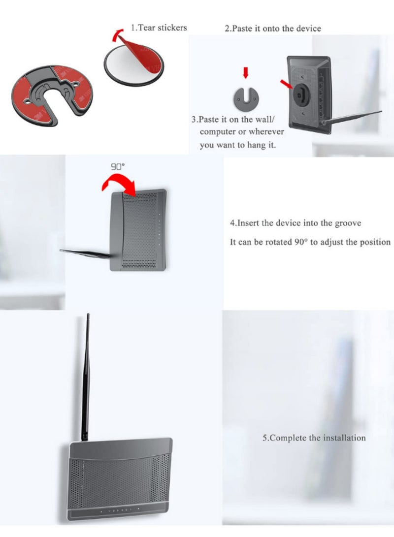 Universal Rotatable Wall Mount Tablet Holder for iPad Kindle E-reader Wi-fi Routers for Xiaomi Huawei 90 Degree Adjustable Angle for Tablets Phones TV Box  - Image 4