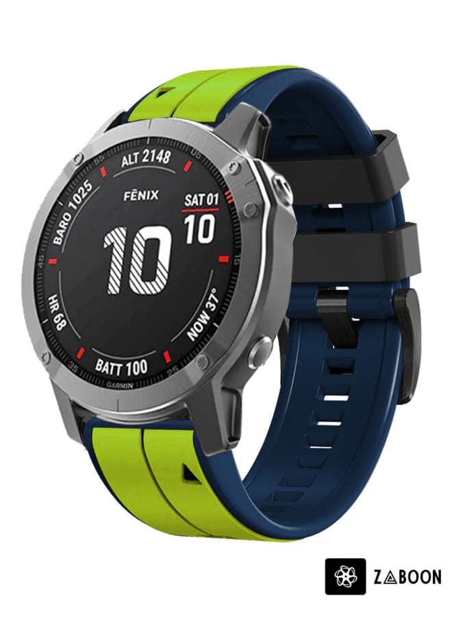 Zaboon Garmin Descent MK2i 26mm Silicone Sports Two-Color Watch Band - Image 1