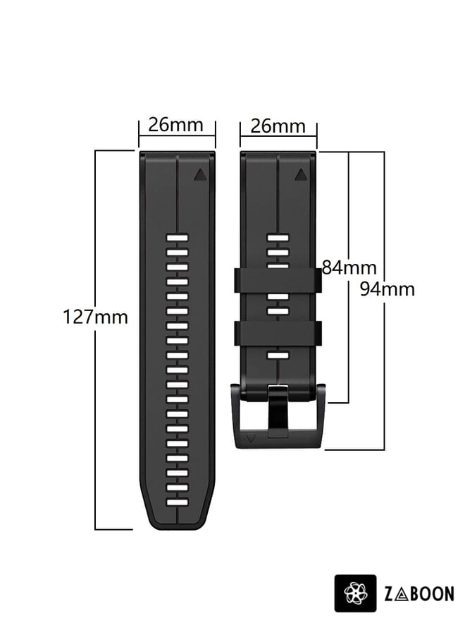 Zaboon Garmin Descent MK2i 26mm Silicone Sports Two-Color Watch Band - Image 5